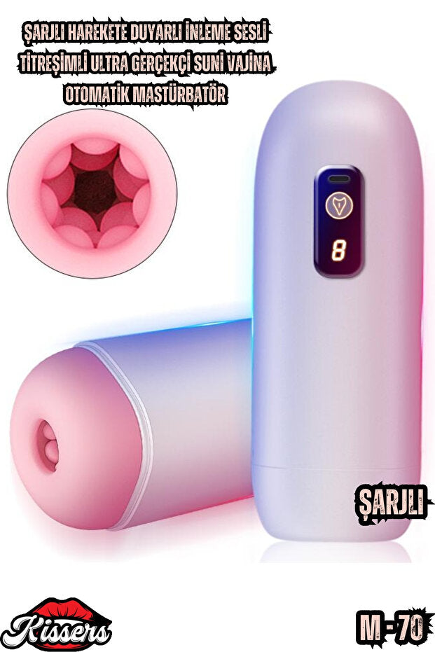 Harekete Duyarlı, Sesli Titreşimli Ultra Gerçekçi Otomatik Mastürbatör