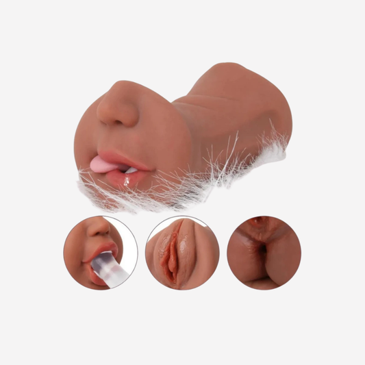 Oral ve Vajinal Girişli 20 cm Mastürbatör