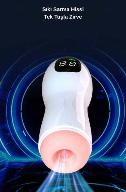Akıllı, Ses Etkileşimli, Titreşim ve Emiş Ayarlı Gerçekçi Hissiyatlı Mastürbatör