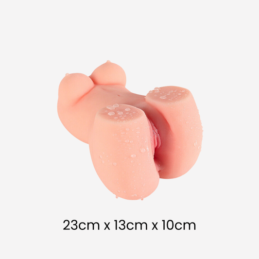 2 Girişli Mastürbatör, Anal Vajinal Şarjlı 10 Titreşim Modu ve Saklama Çantası