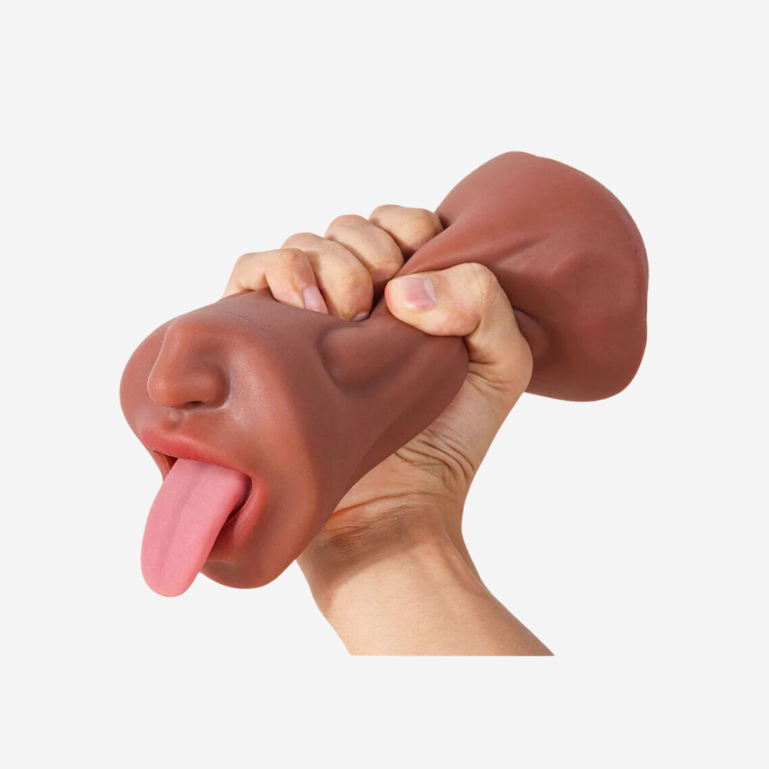 Oral ve Vajinal Girişli 20 cm Mastürbatör