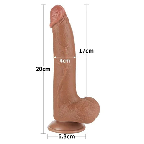 Çift Katmanlı 17cm Gerçekçi Dildo