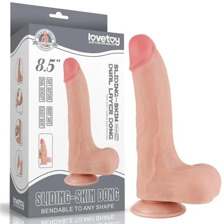 Çift Katmanlı 16cm Pink Gerçekçi Dildo
