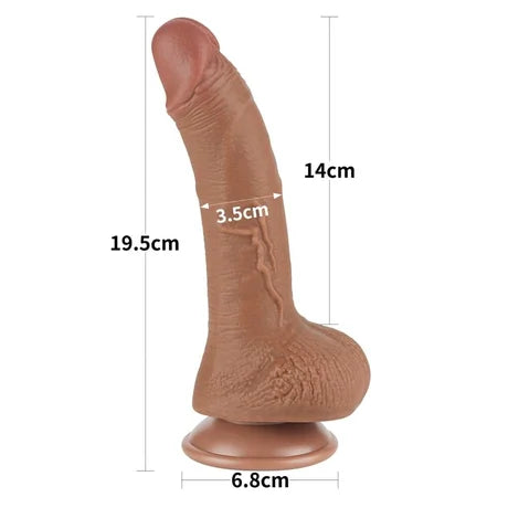 Çift Katmanlı 14cm Dark Gerçekçi Dildo
